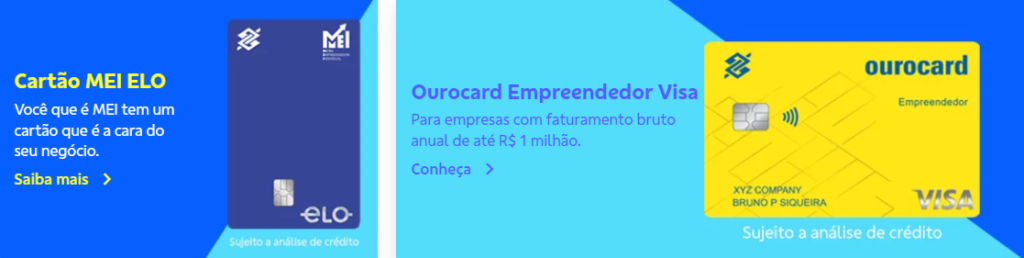 Cartão de Crédito para MEI Banco do Brasil