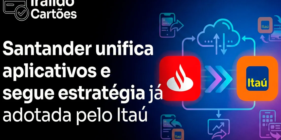 Santander unifica aplicativos e segue estratégia já adotada pelo Itaú
